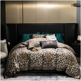 Vintage Leopard Egyptian Cotton 4-Piece Bedding Set | Yedwo